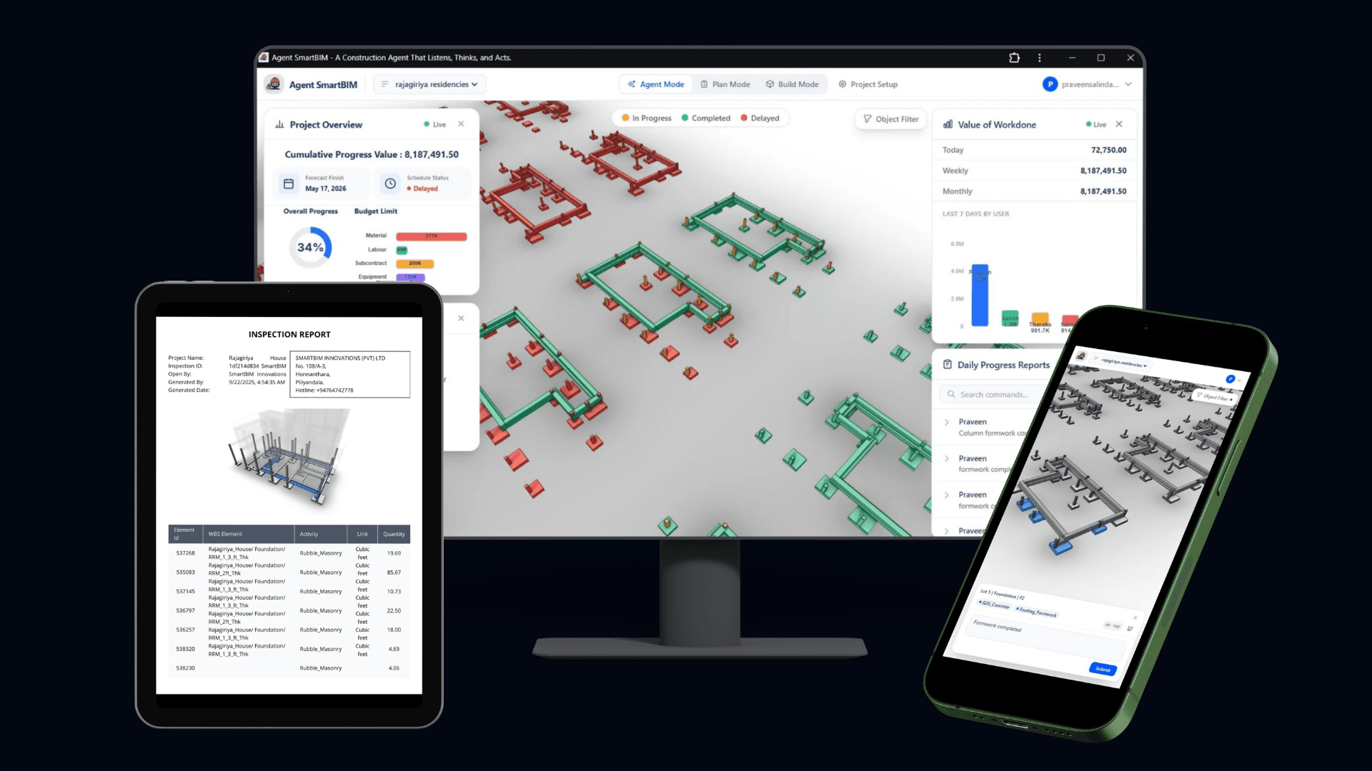 Agent SmartBIM — Construction Project Monitoring